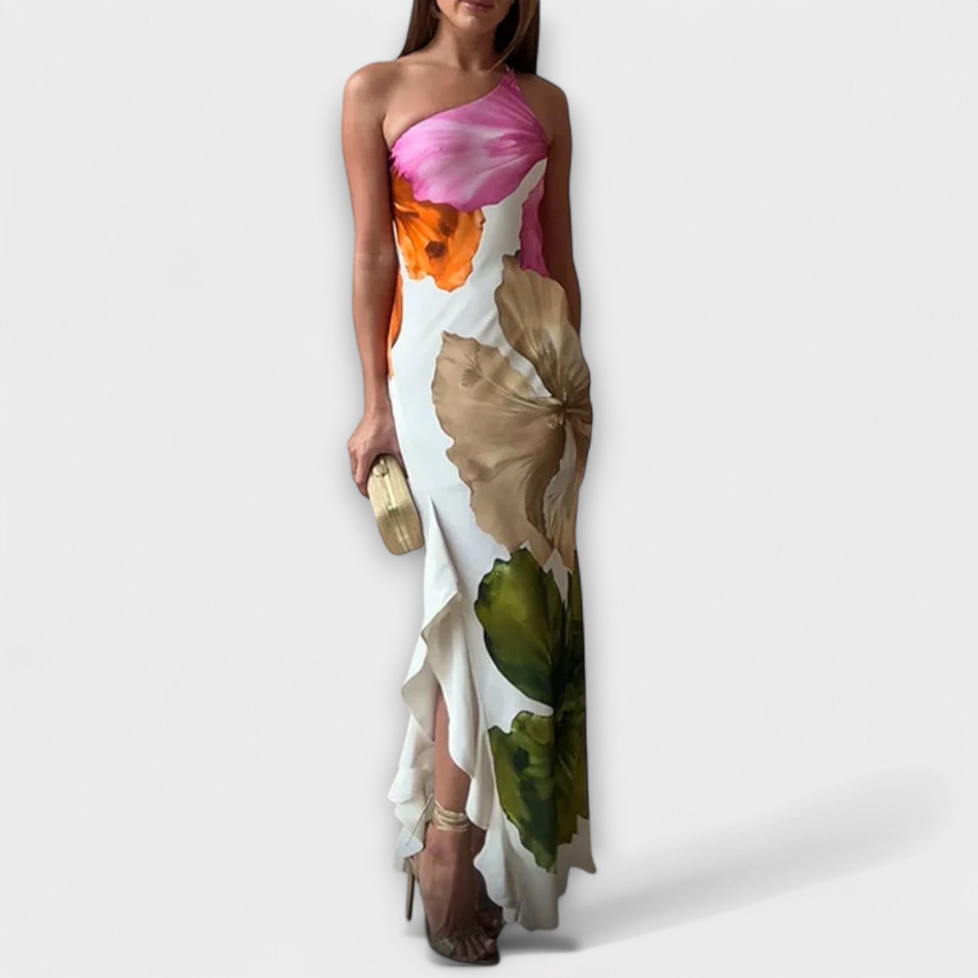 Nora | Elegante maxi abito patchwork — 1