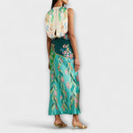 Annemarie | Elegante maxi abito floreale drappeggiato intrecciato — 2