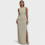 Ilse | Abito lungo ed elegante con spacco alto sulla gamba — 1