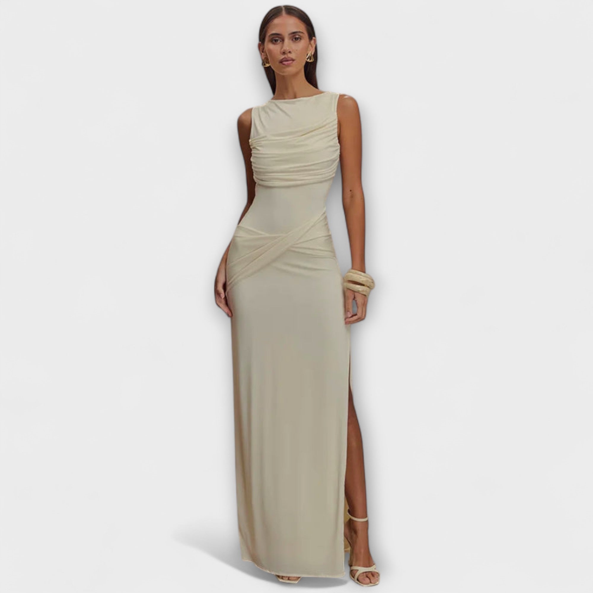 Ilse | Abito lungo ed elegante con spacco alto sulla gamba — 1