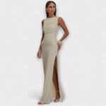 Ilse | Abito lungo ed elegante con spacco alto sulla gamba — 2