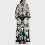 Judith | Maxi abito fluido con motivo floreale chic — 2