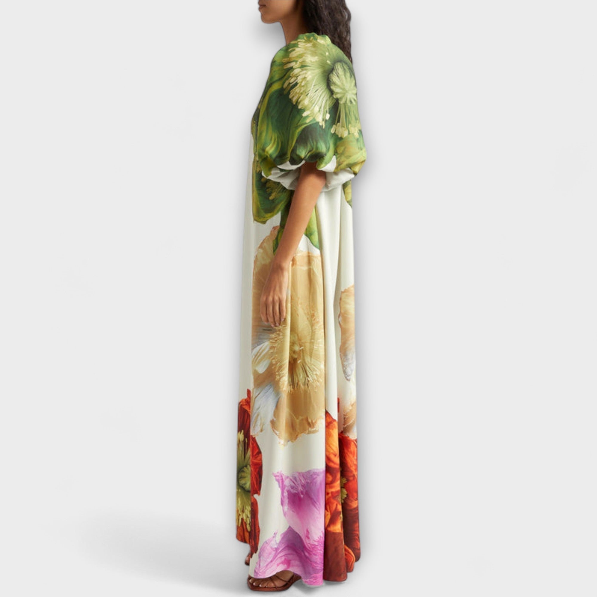 Pia | Maxi abito floreale asimmetrico — 2