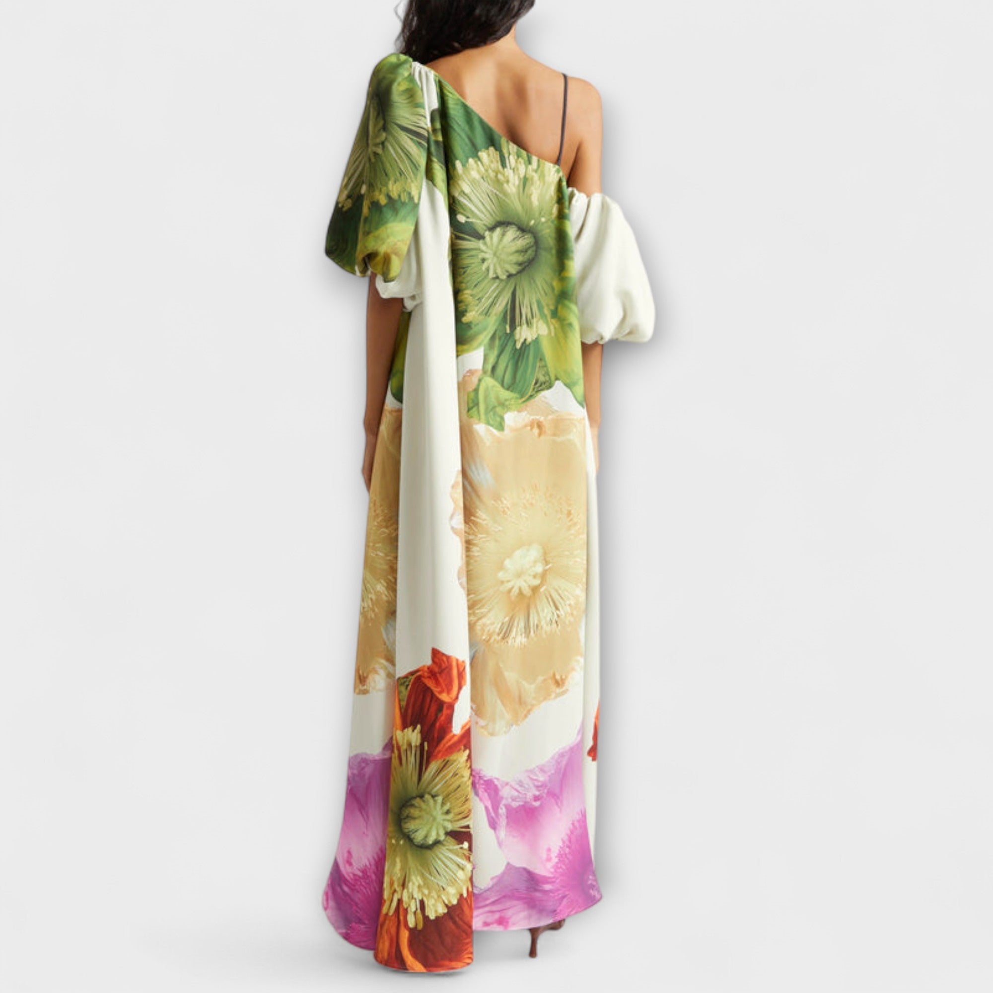 Pia | Maxi abito floreale asimmetrico — 3