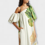 Pia | Maxi abito floreale asimmetrico — 5
