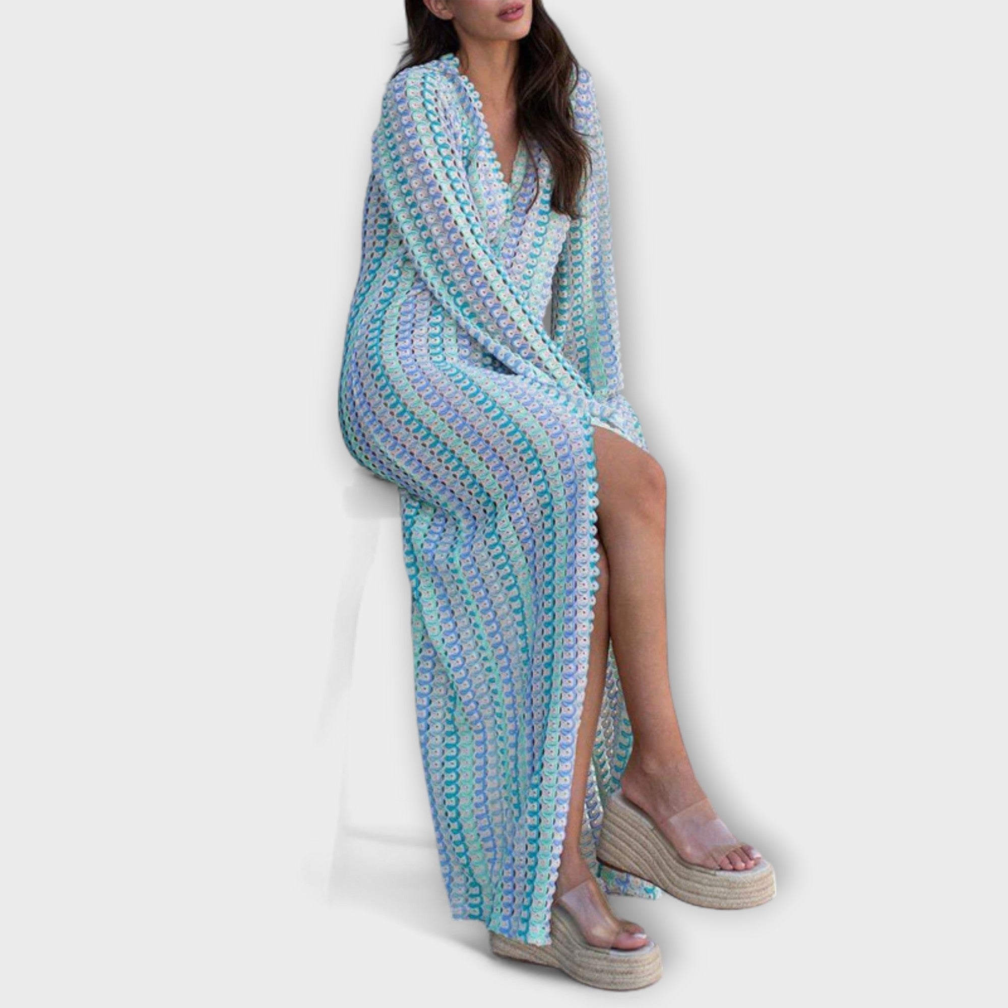 Ramona | Maxi abito con scollo a V dall'atmosfera vacanziera — 13