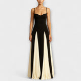 Annette | Maxi abito a trapezio dall'eleganza classica con pannelli in tulle — 1
