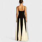 Annette | Maxi abito a trapezio dall'eleganza classica con pannelli in tulle — 5