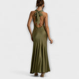 Anna | Elegante maxi abito in raso — 2