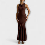 Anna | Elegante maxi abito in raso — 3