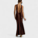 Anna | Elegante maxi abito in raso — 5