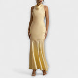 Anna | Elegante maxi abito in raso — 6