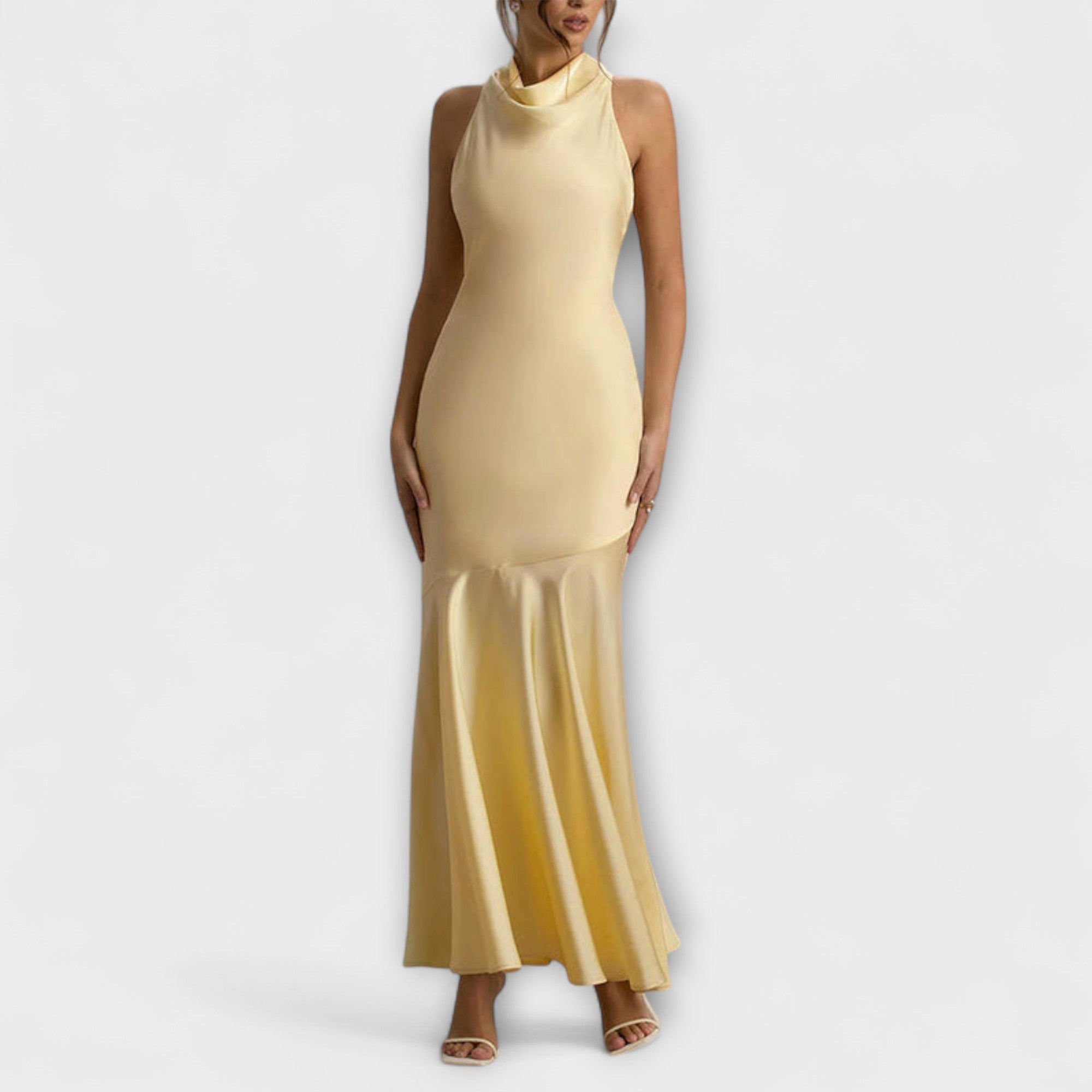 Anna | Elegante maxi abito in raso — 6