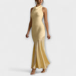 Anna | Elegante maxi abito in raso — 7