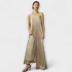 Selina | Maxi abito a cuore con motivo floreale arancione — 10