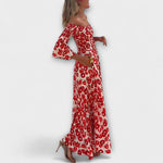 Mareike | abito con spalle scoperte con fiori marini — 4