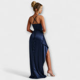 Reinhild | Abito lungo blu navy — 2