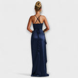 Reinhild | Abito lungo blu navy — 3