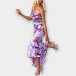 Caroline | Abito maxi con volant su un lato — 2