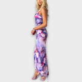 Caroline | Abito maxi con volant su un lato — 3