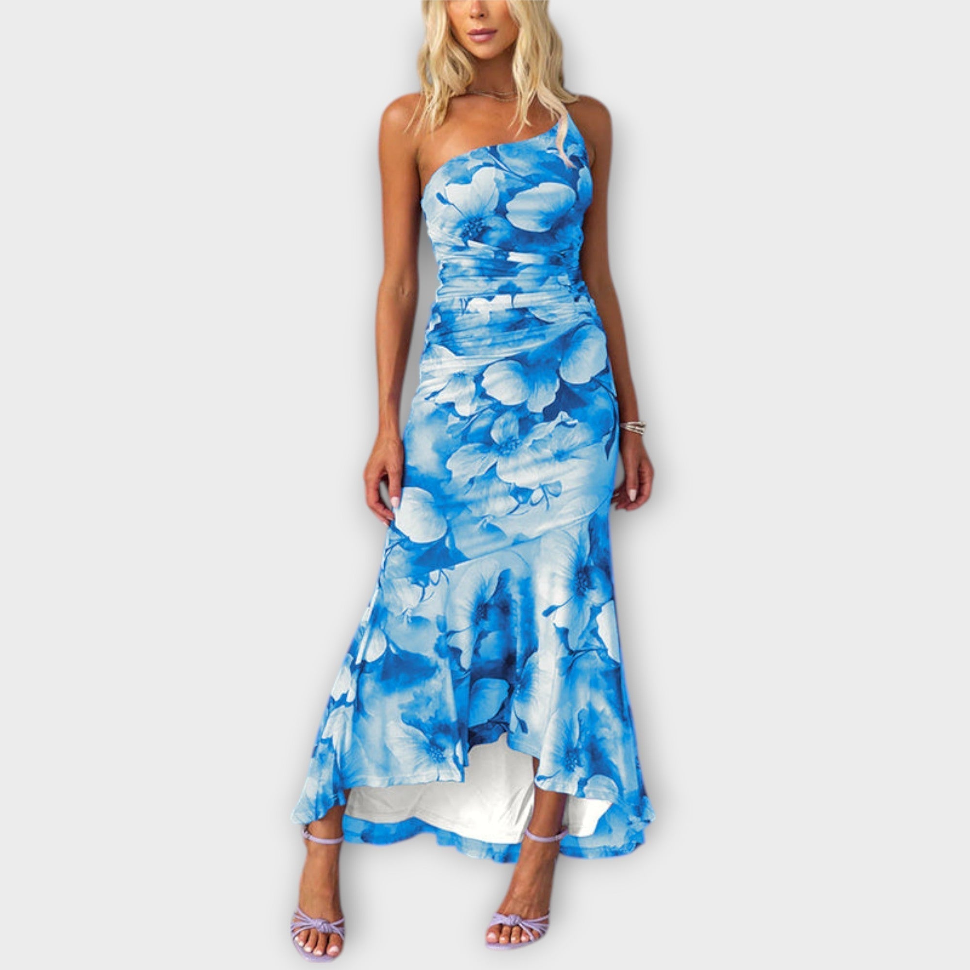 Caroline | Abito maxi con volant su un lato — 5