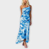 Caroline | Abito maxi con volant su un lato — 8