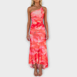 Caroline | Abito maxi con volant su un lato — 9
