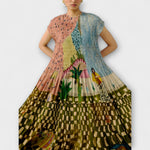 Edith | Abito plissettato con stampa animalier — 3