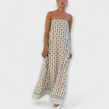 Marta | Esclusivo maxi abito geometrico con spalle scoperte — 1