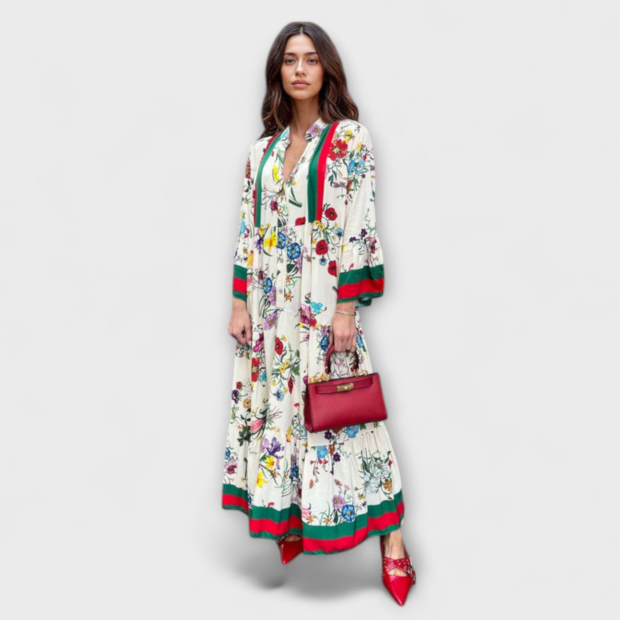 Lea | Abito maxi con stampa floreale — 1