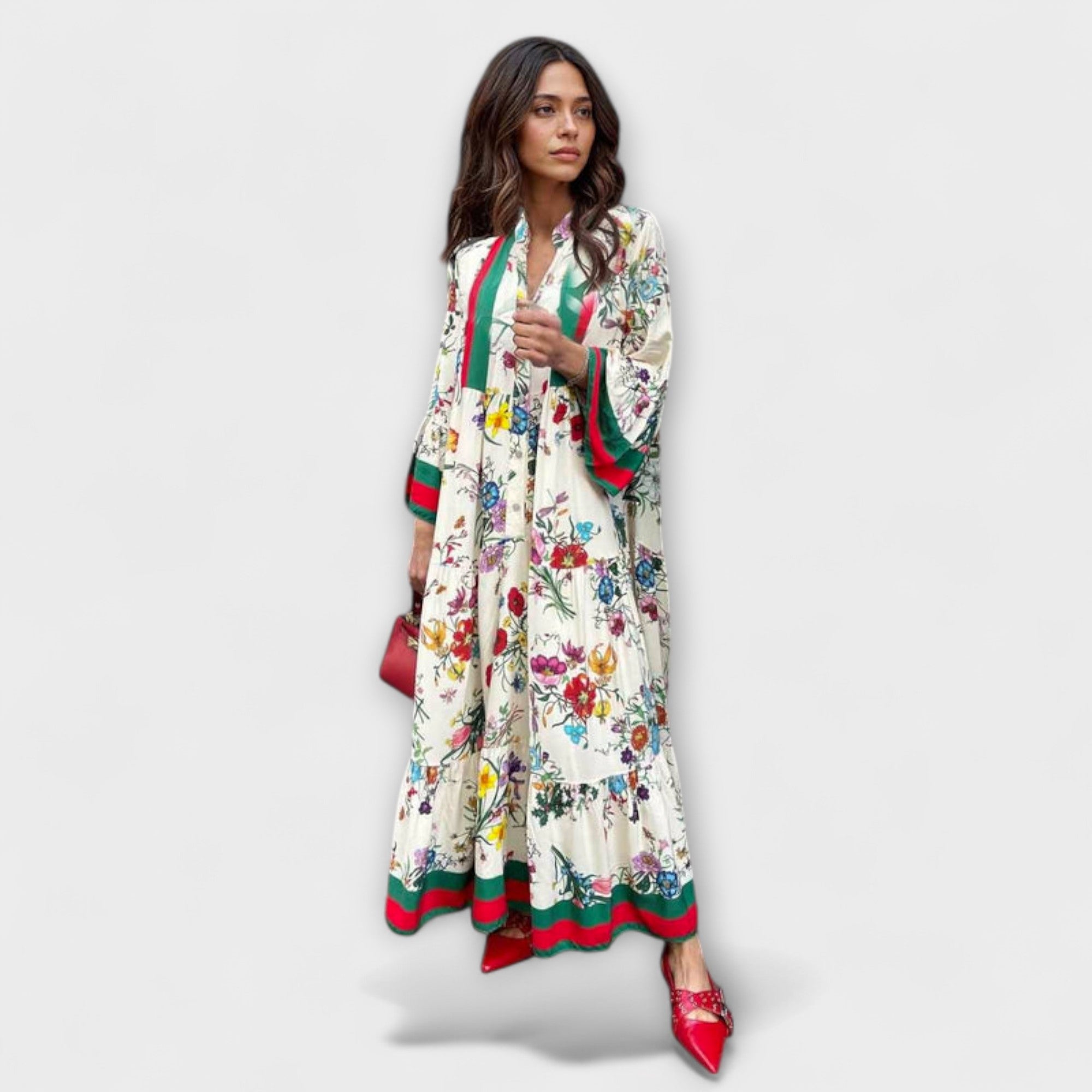 Lea | Abito maxi con stampa floreale — 2