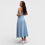 Kira | Abito senza spalline blu jeans — 2