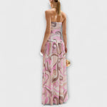 Isabelle | Splendido maxi abito pastello con spalle scoperte — 2