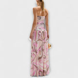 Isabelle | Splendido maxi abito pastello con spalle scoperte — 2