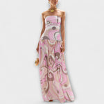 Isabelle | Splendido maxi abito pastello con spalle scoperte — 4