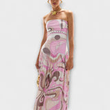 Isabelle | Splendido maxi abito pastello con spalle scoperte — 5