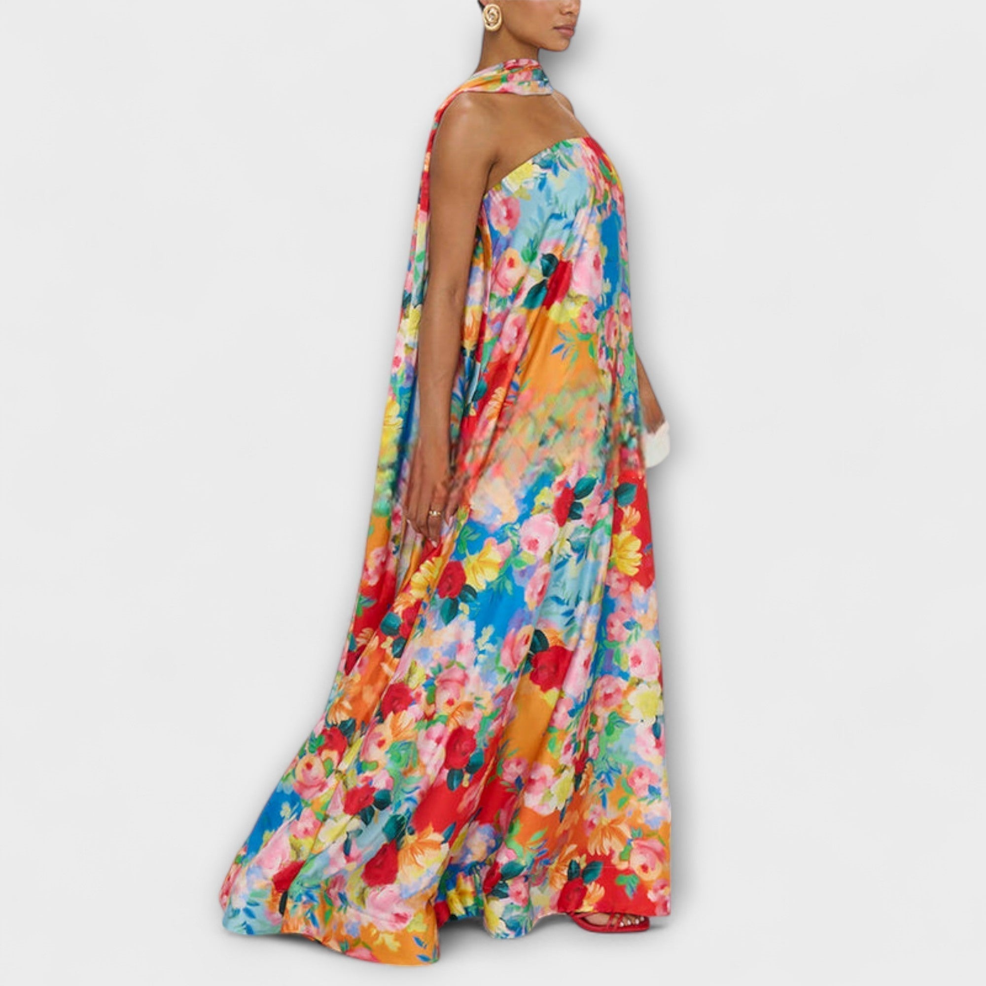 Verena | Maxi abito floreale con spalle scoperte — 2
