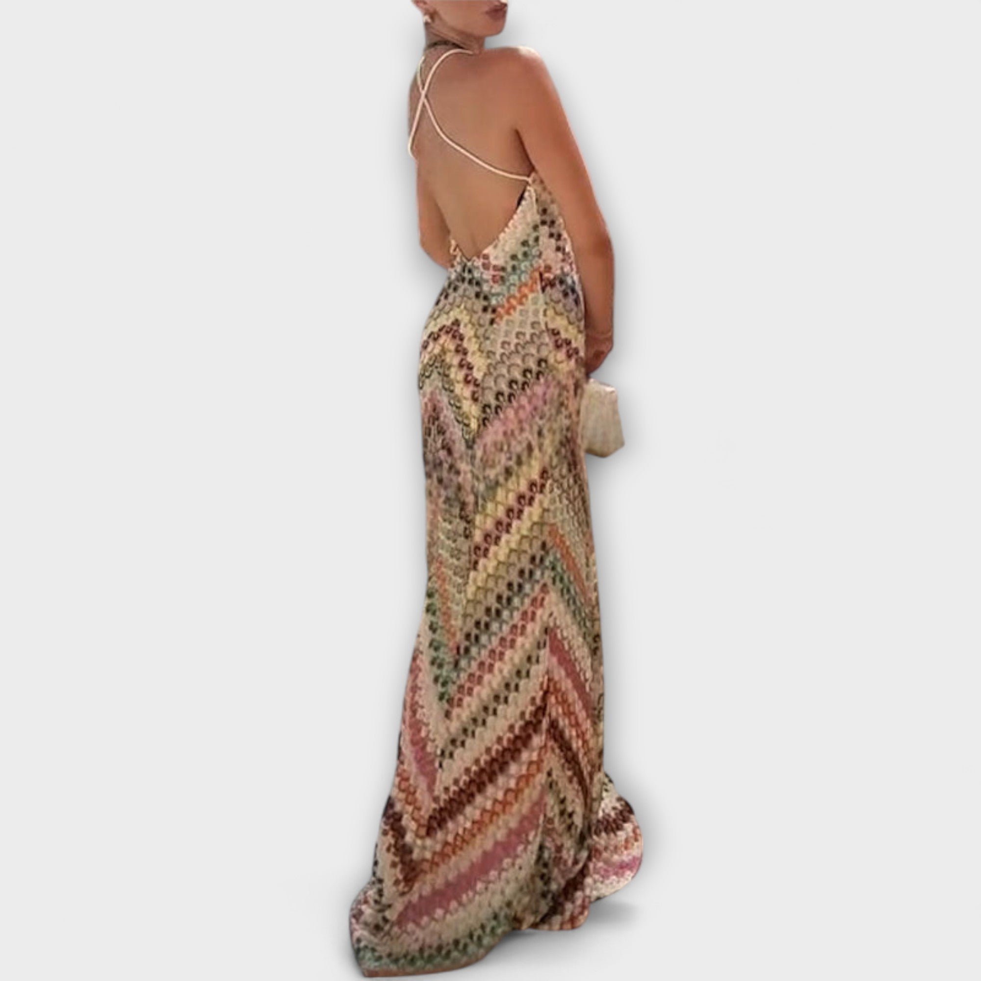 Laura | Missoni Abito lungo colorato a spina di pesce — 3