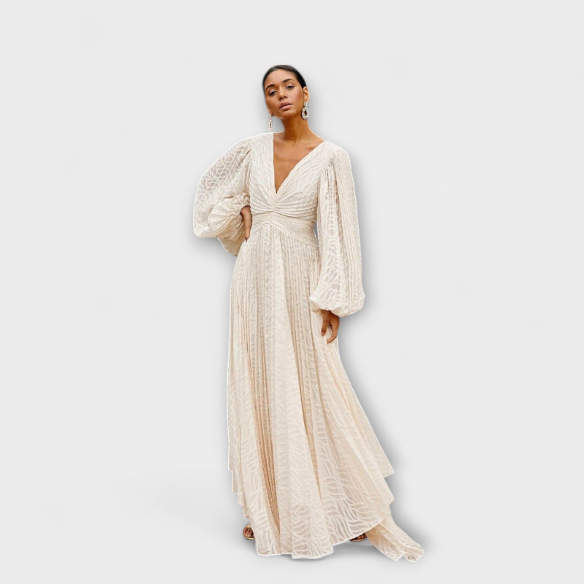 Ellen | Abito lungo color crema di Allegory — 1