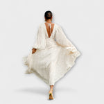 Ellen | Abito lungo color crema di Allegory — 3