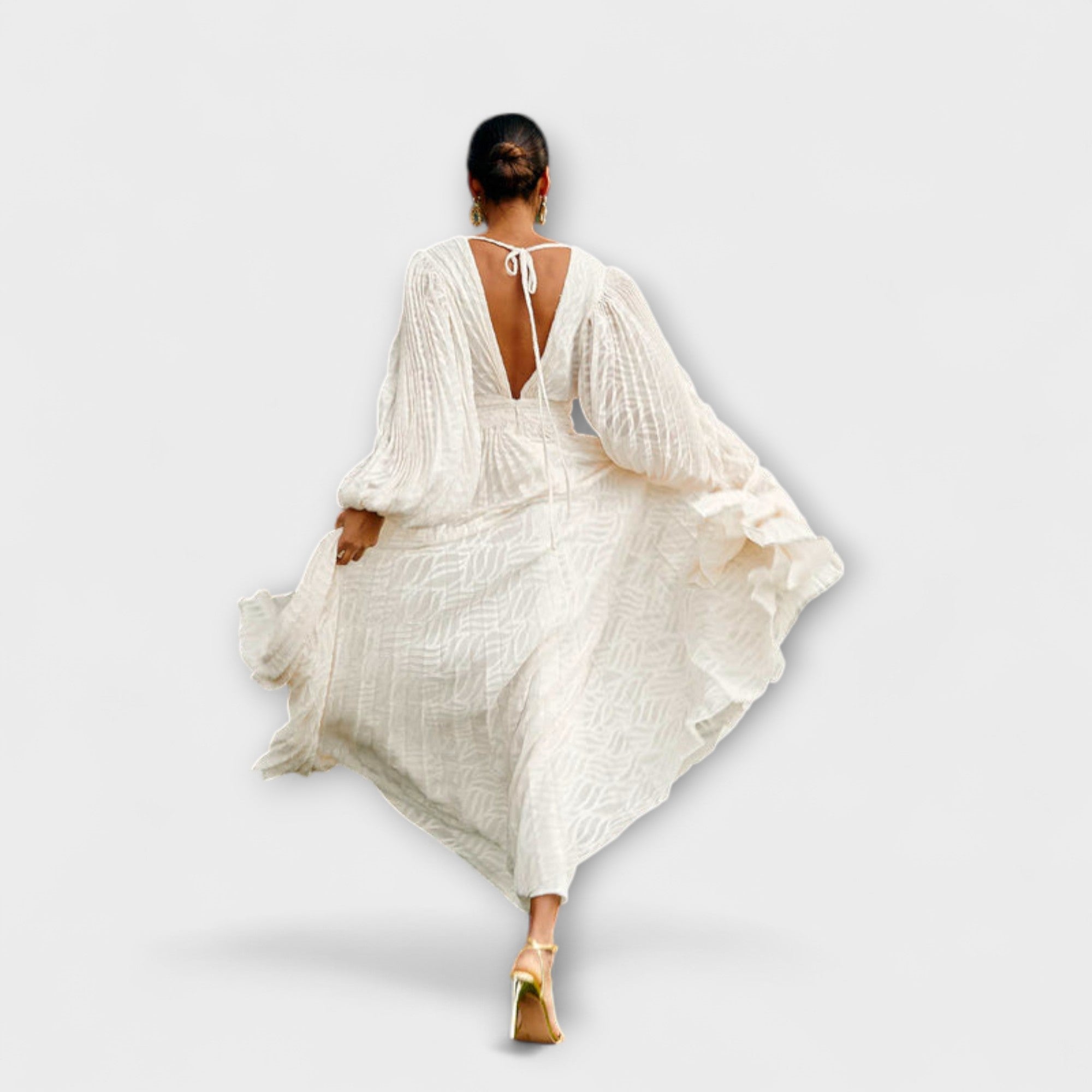 Ellen | Abito lungo color crema di Allegory — 3