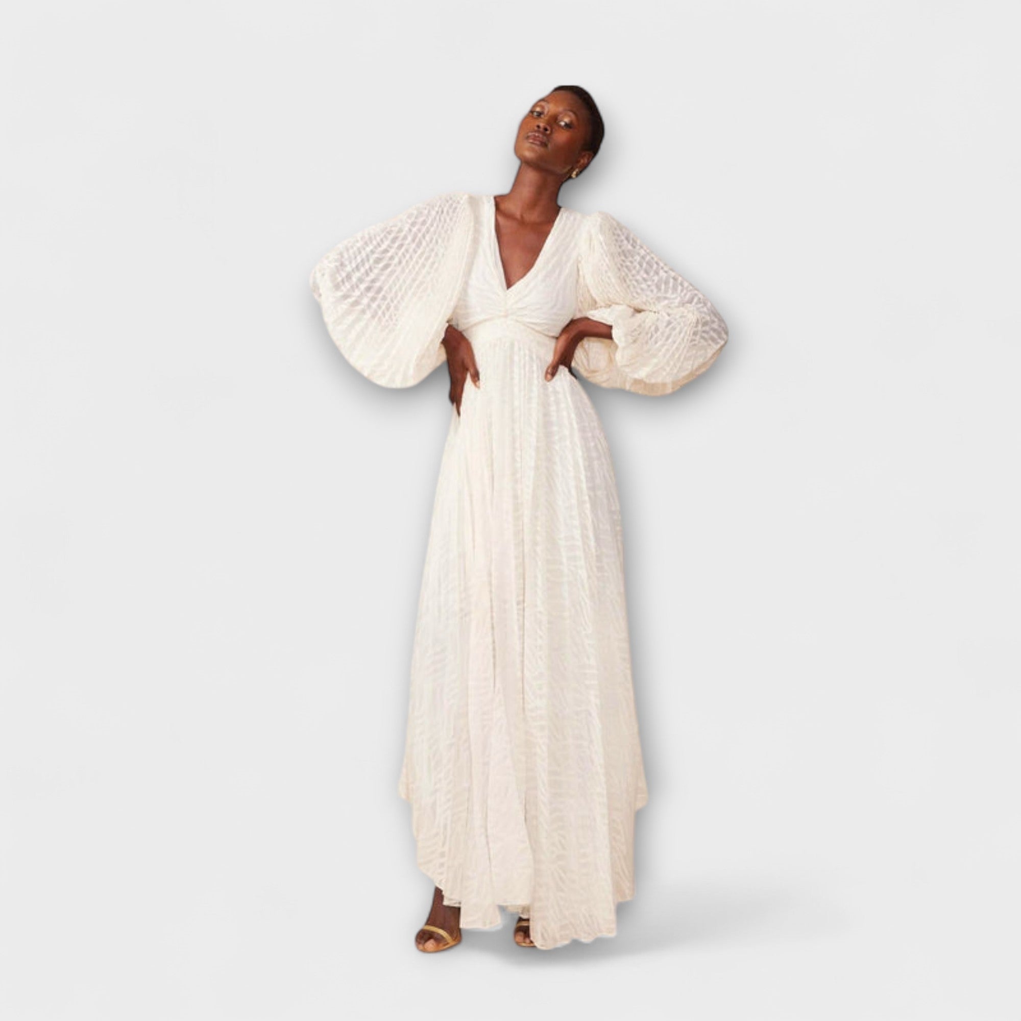 Ellen | Abito lungo color crema di Allegory — 4