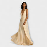 Marion | Abito maxi con profondo scollo a V — 4