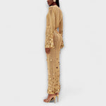 Theresa | Abito lungo in maglia color oro di Dolly — 2