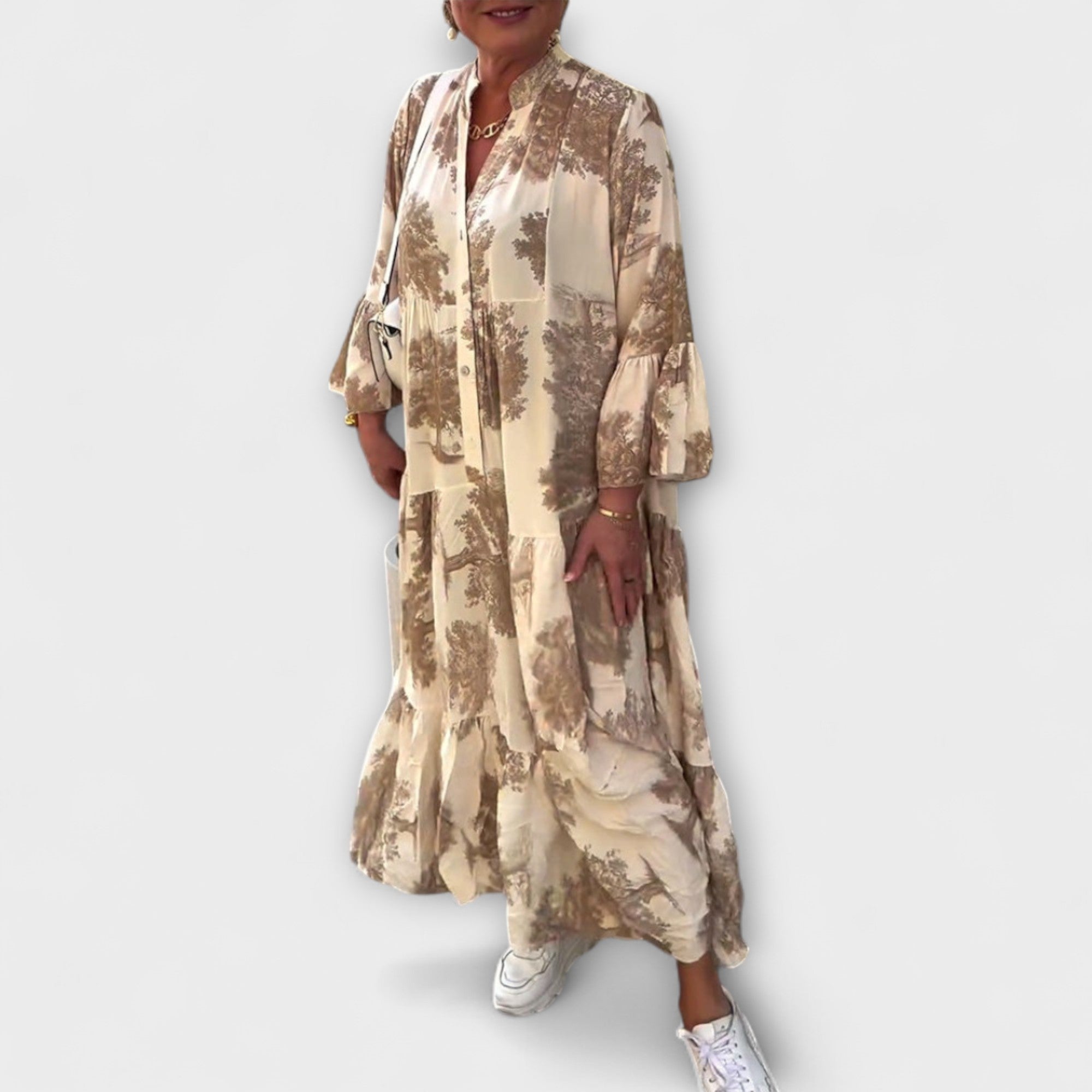 Sophia | Elegante maxi abito floreale — 1