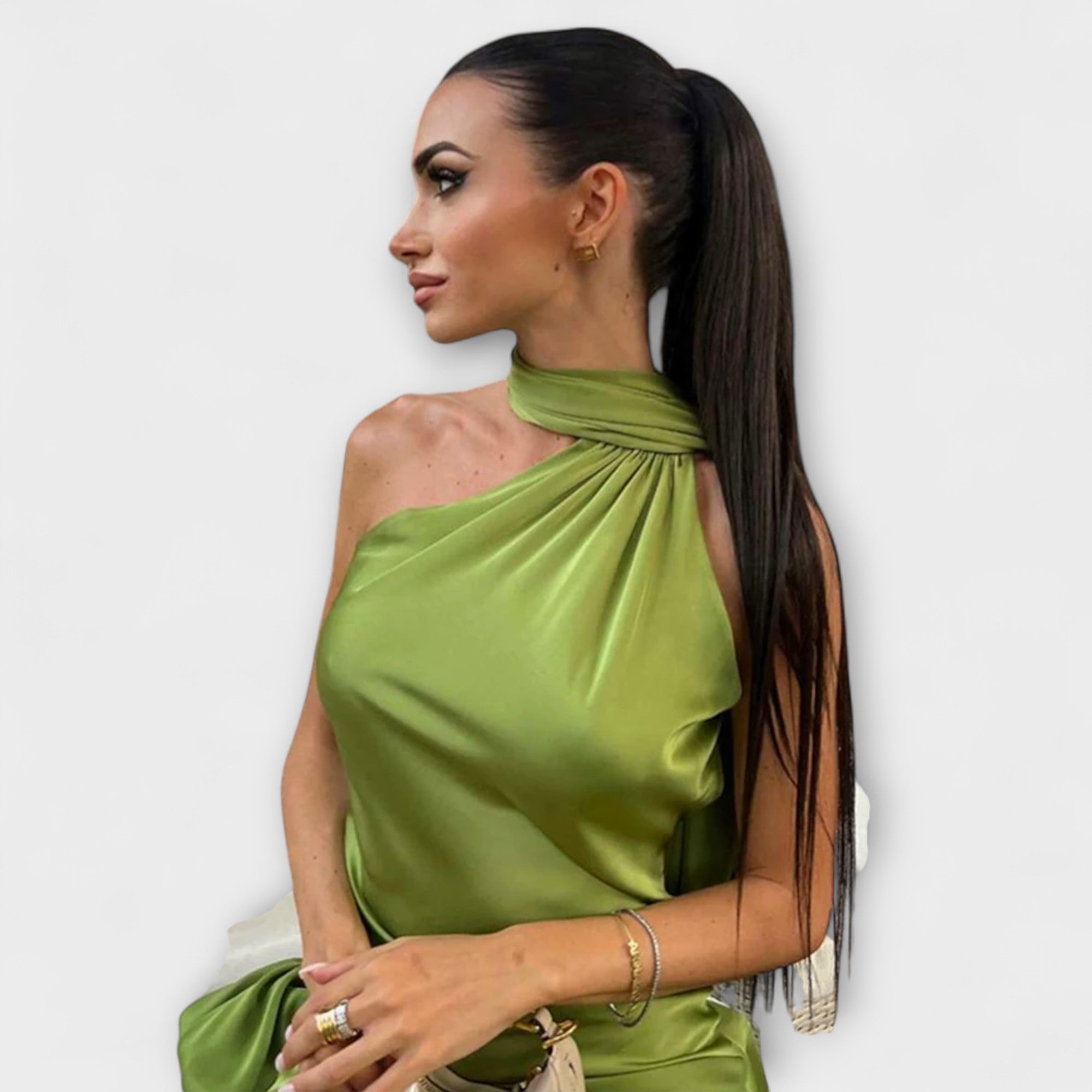 Saskia | Maxi vestito chic con scollo all'americana e spalle scoperte — 6