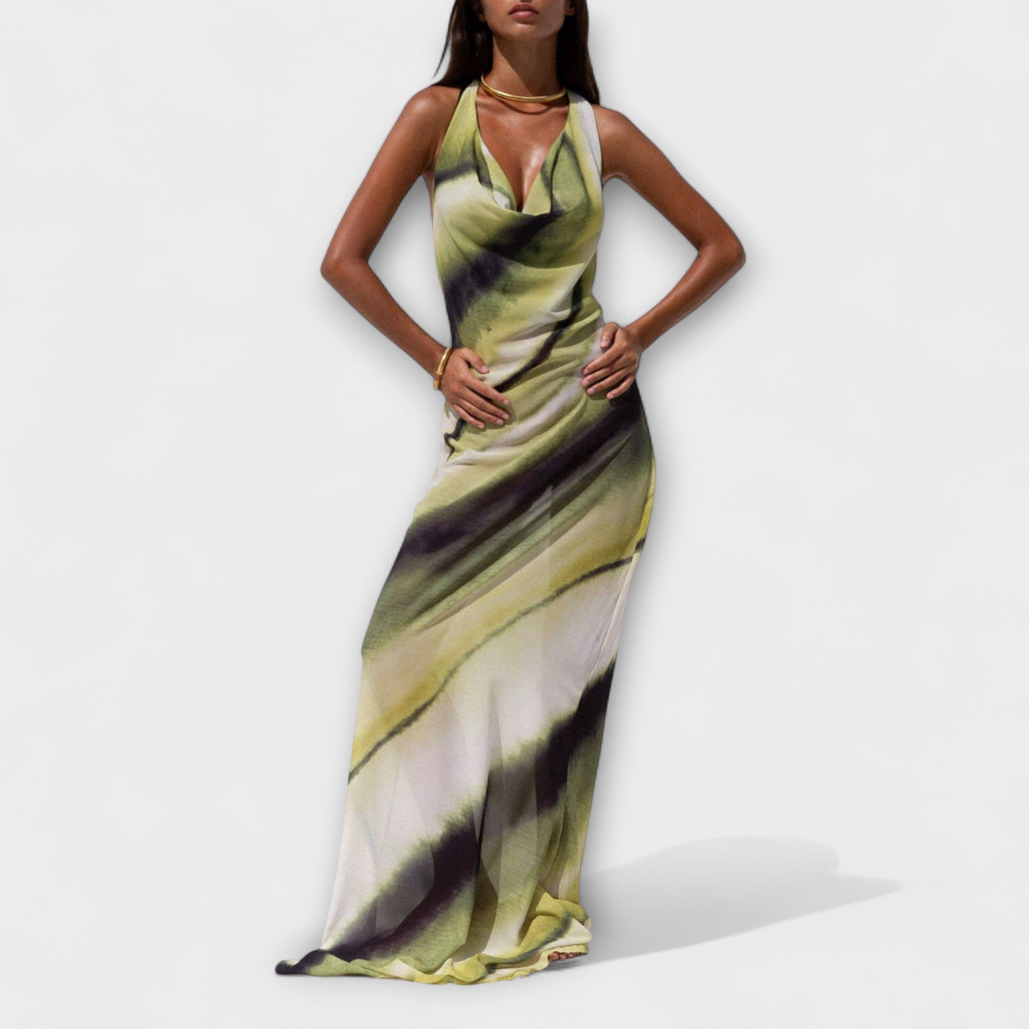 Ottilie | Classico maxi abito sfumato tie-dye — 7