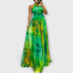 Luisa | Abito lungo in chiffon floreale — 2