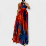 Luisa | Abito lungo in chiffon floreale — 4