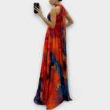 Luisa | Abito lungo in chiffon floreale — 6
